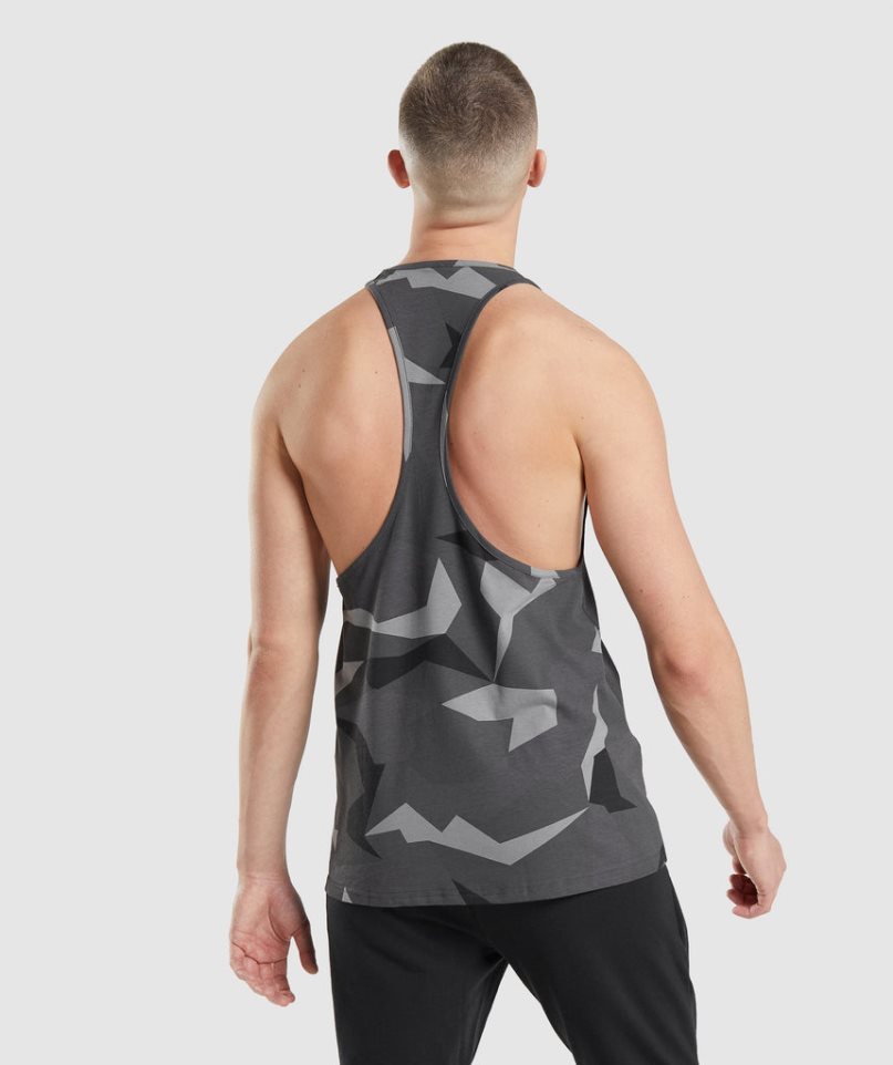 Men's Gymshark Critical Stringer Tanks Camo | NZ 0NIGTD